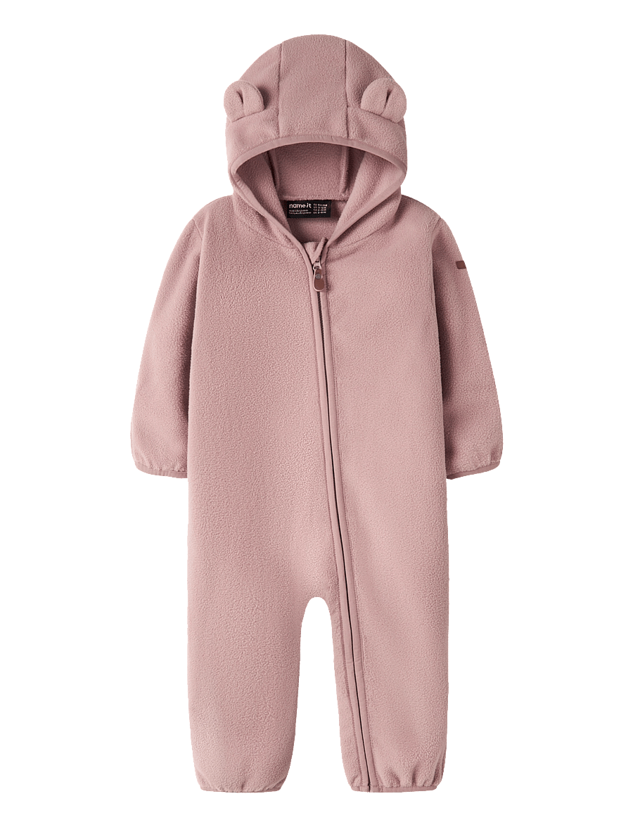 name it - NBNMEEKO FLEECE SUIT MELANGE NOOS - woodrose - 0