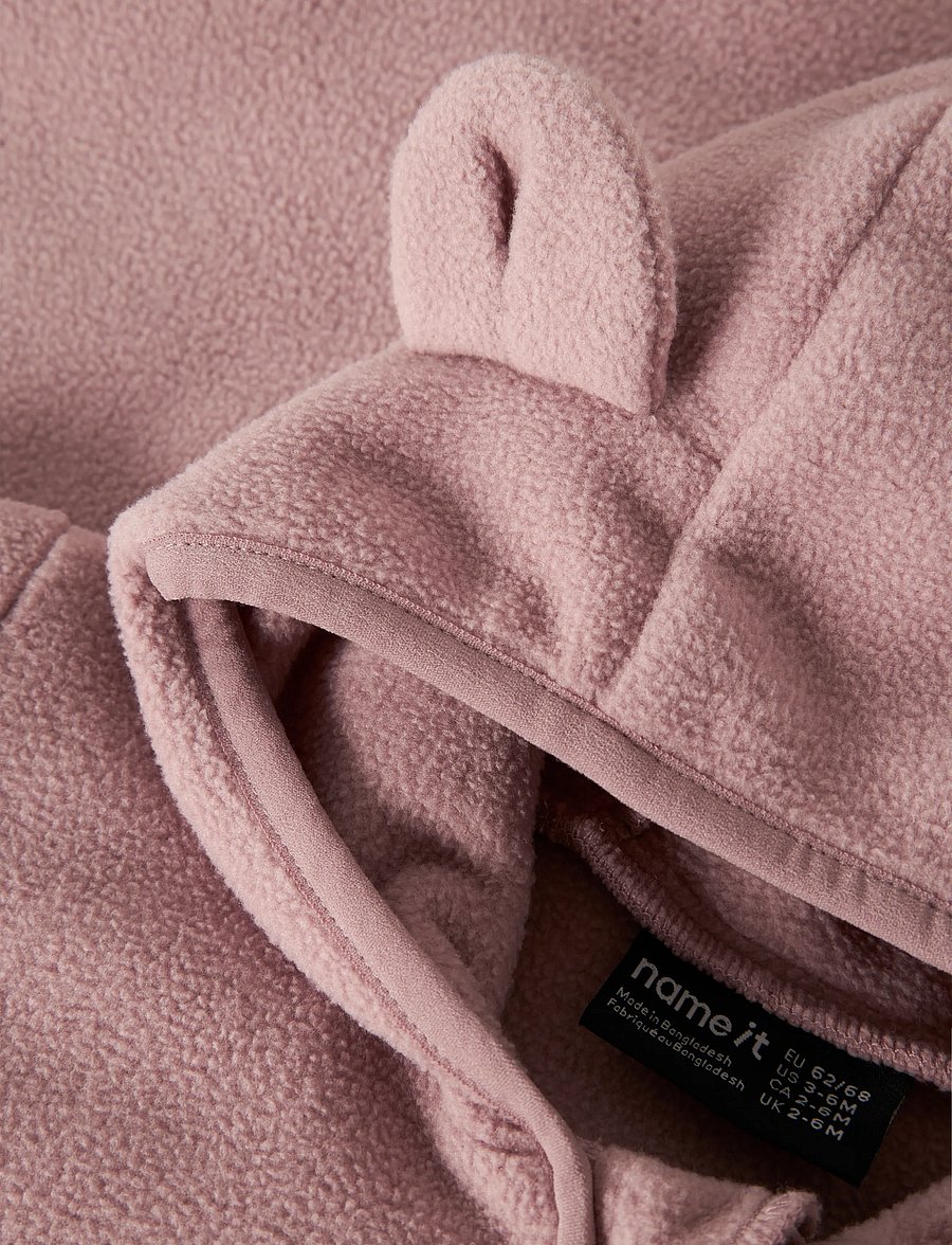 name it - NBNMEEKO FLEECE SUIT MELANGE NOOS - woodrose - 3