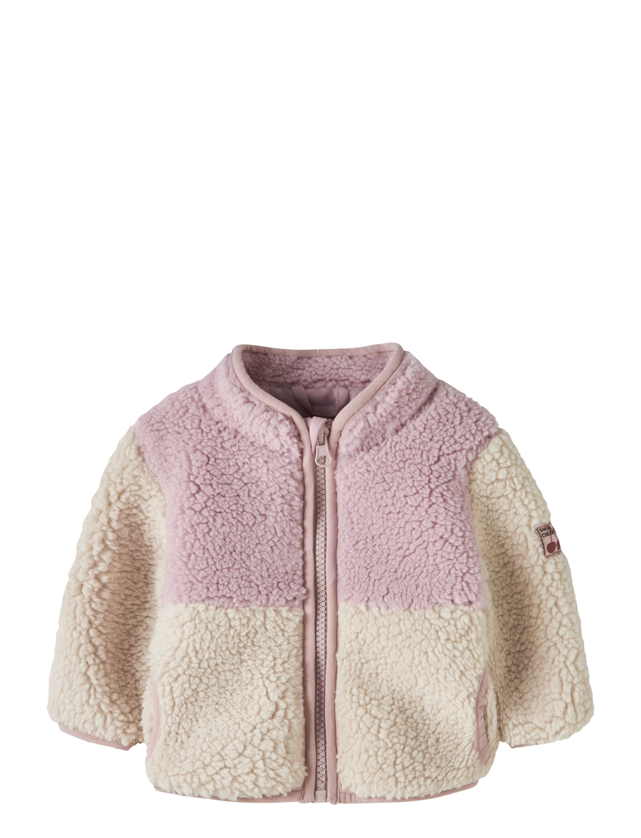 name it NBFMACEY TEDDY JACKET BLOCK - Fleecejacke - VIOLET ICE / pink/rose