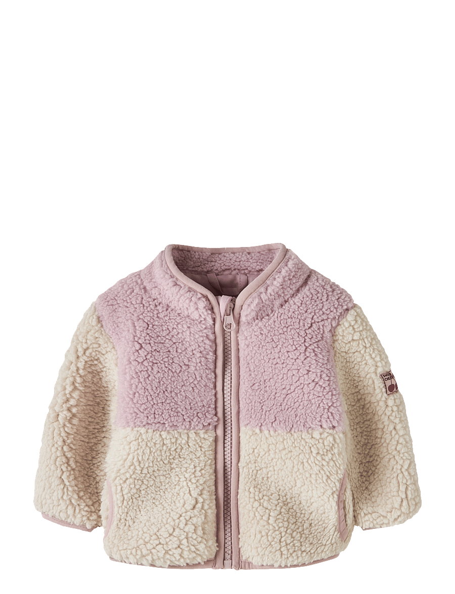 name it - NBFMACEY TEDDY JACKET BLOCK - fleecejacken - violet ice - 0