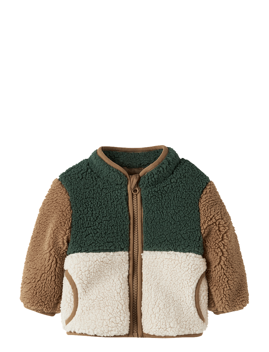 name it - NBMMACEY TEDDY JACKET BLOCK - thermo-jacken - jungle green - 0