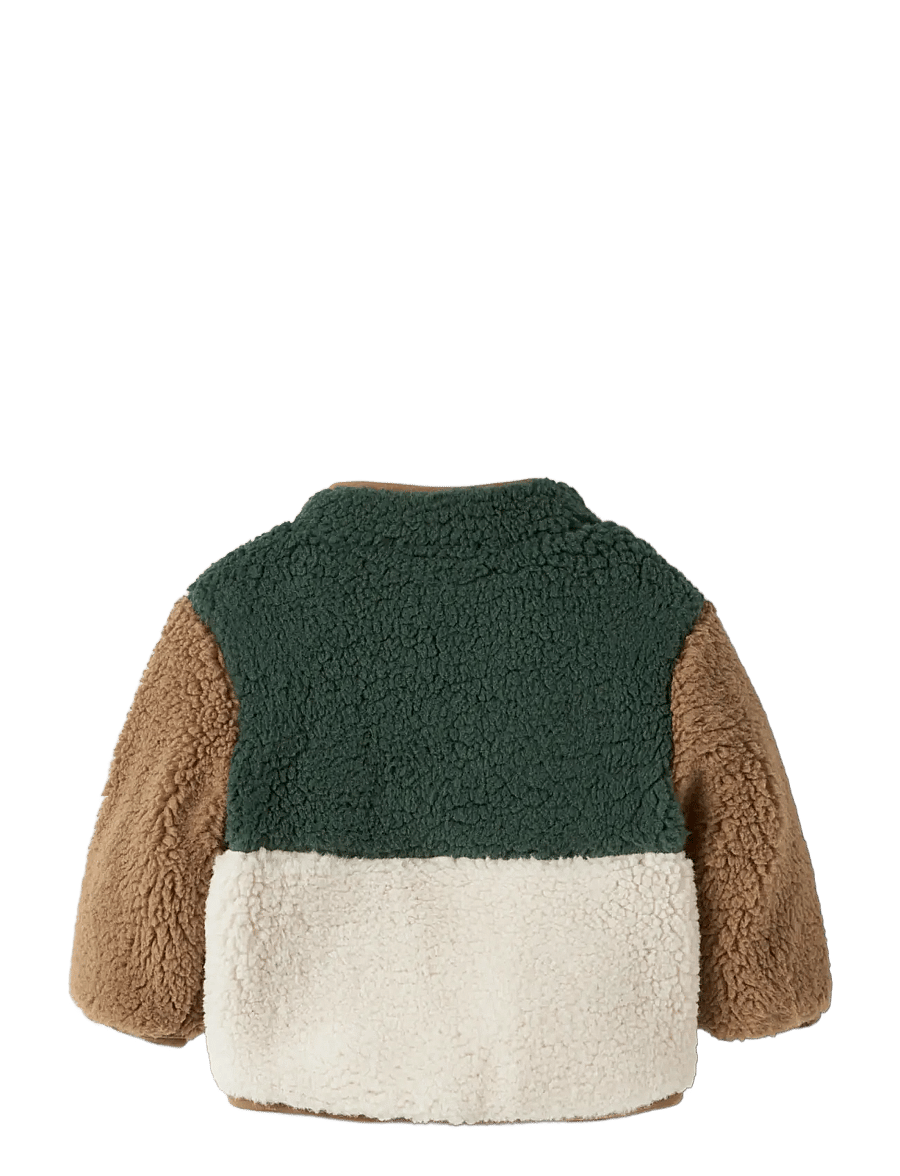 name it - NBMMACEY TEDDY JACKET BLOCK - thermo-jacken - jungle green - 1