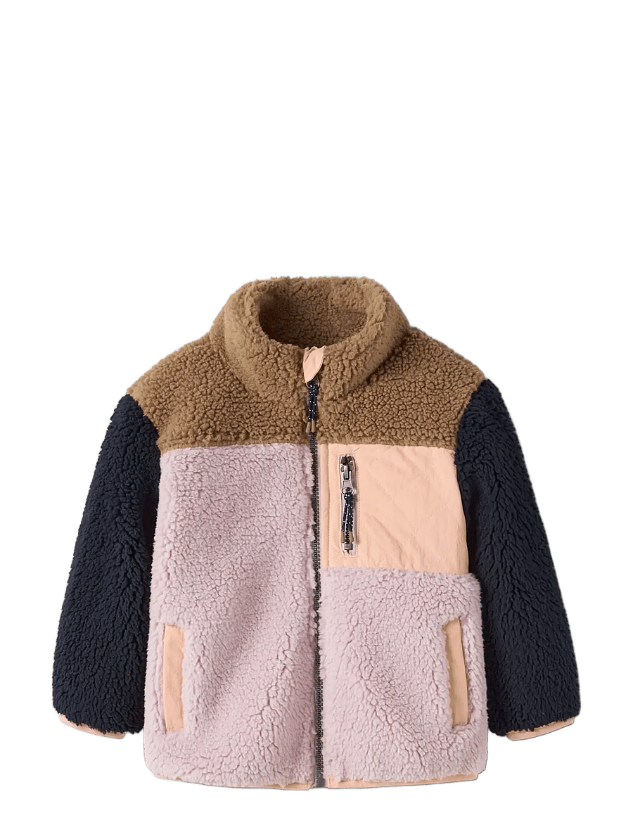 name it - NMFMACEY TEDDY JACKET BLOCK - violet ice - 2