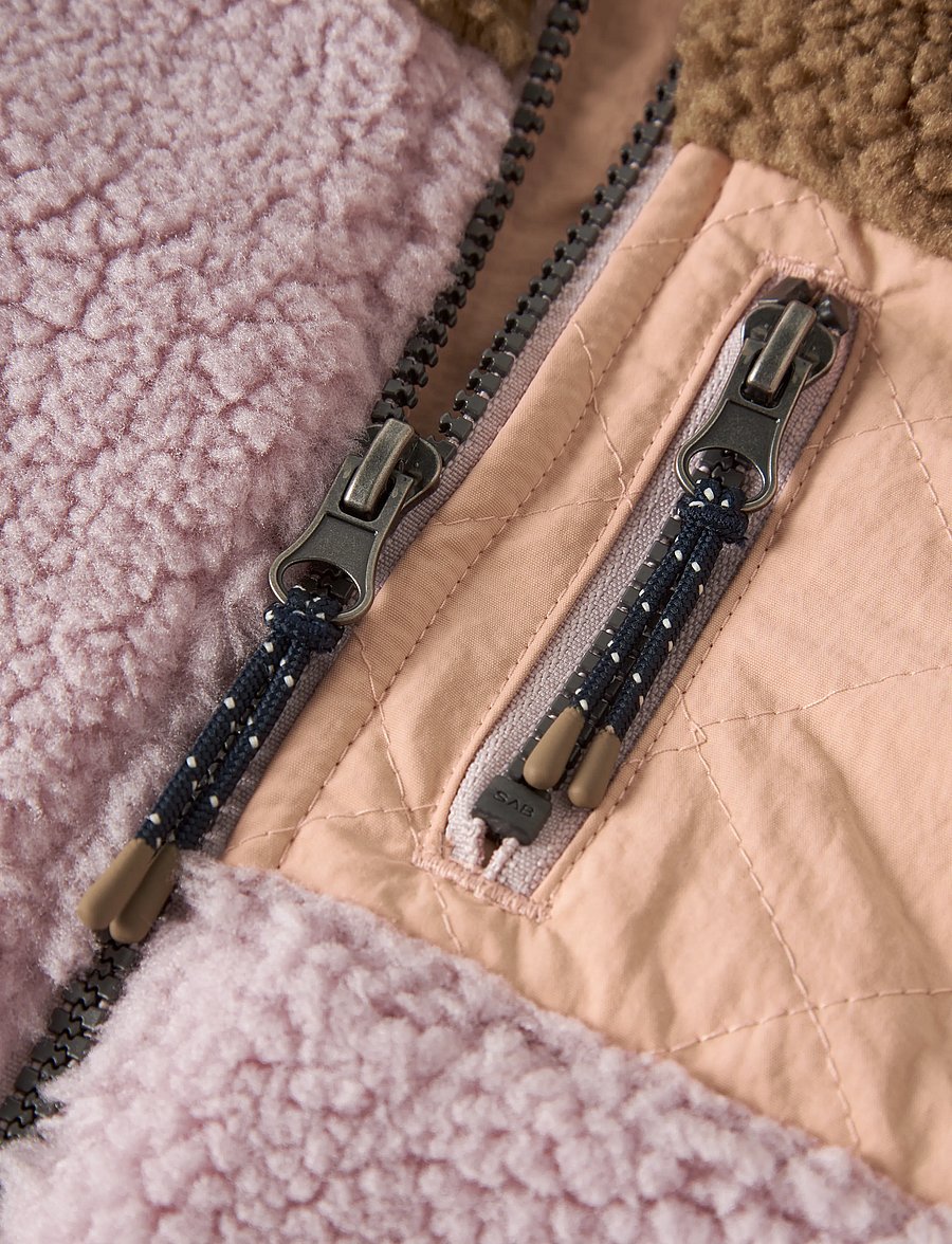 name it - NMFMACEY TEDDY JACKET BLOCK - violet ice - 3