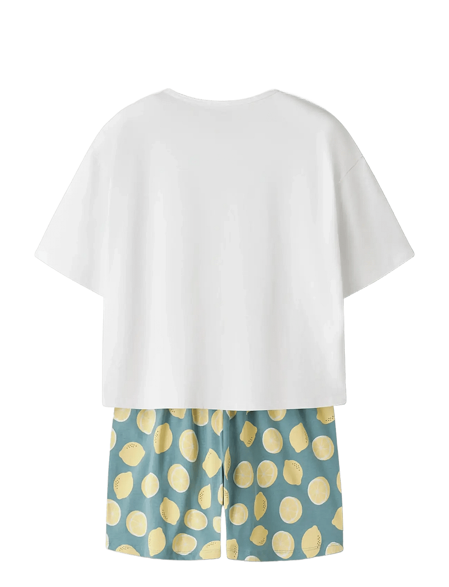 name it - NKFNIGHTSET BOXY LEMON NOOS - pyjamassæt - mineral blue - 1