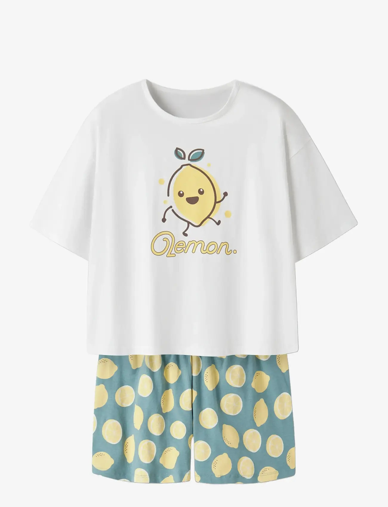 name it - NKFNIGHTSET BOXY LEMON NOOS - pyjamassæt - mineral blue - 2