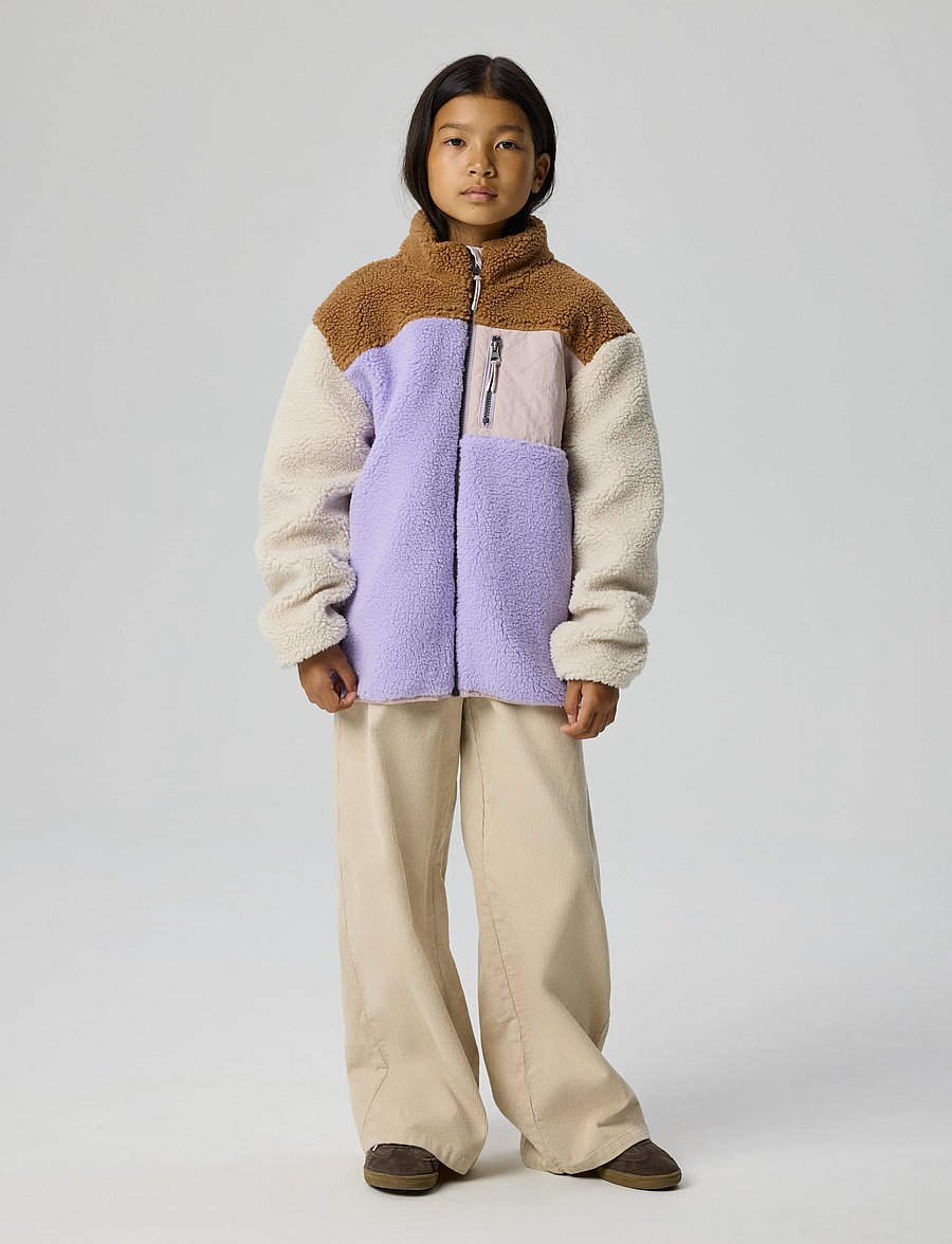 name it - NKFMACEY TEDDY JACKET BLOCK - lavender - 3