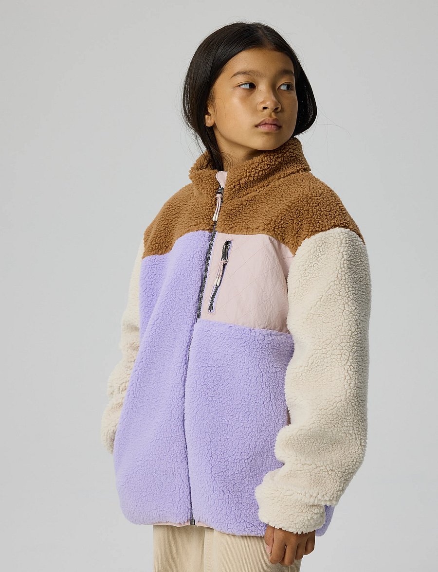 name it - NKFMACEY TEDDY JACKET BLOCK - lavender - 4