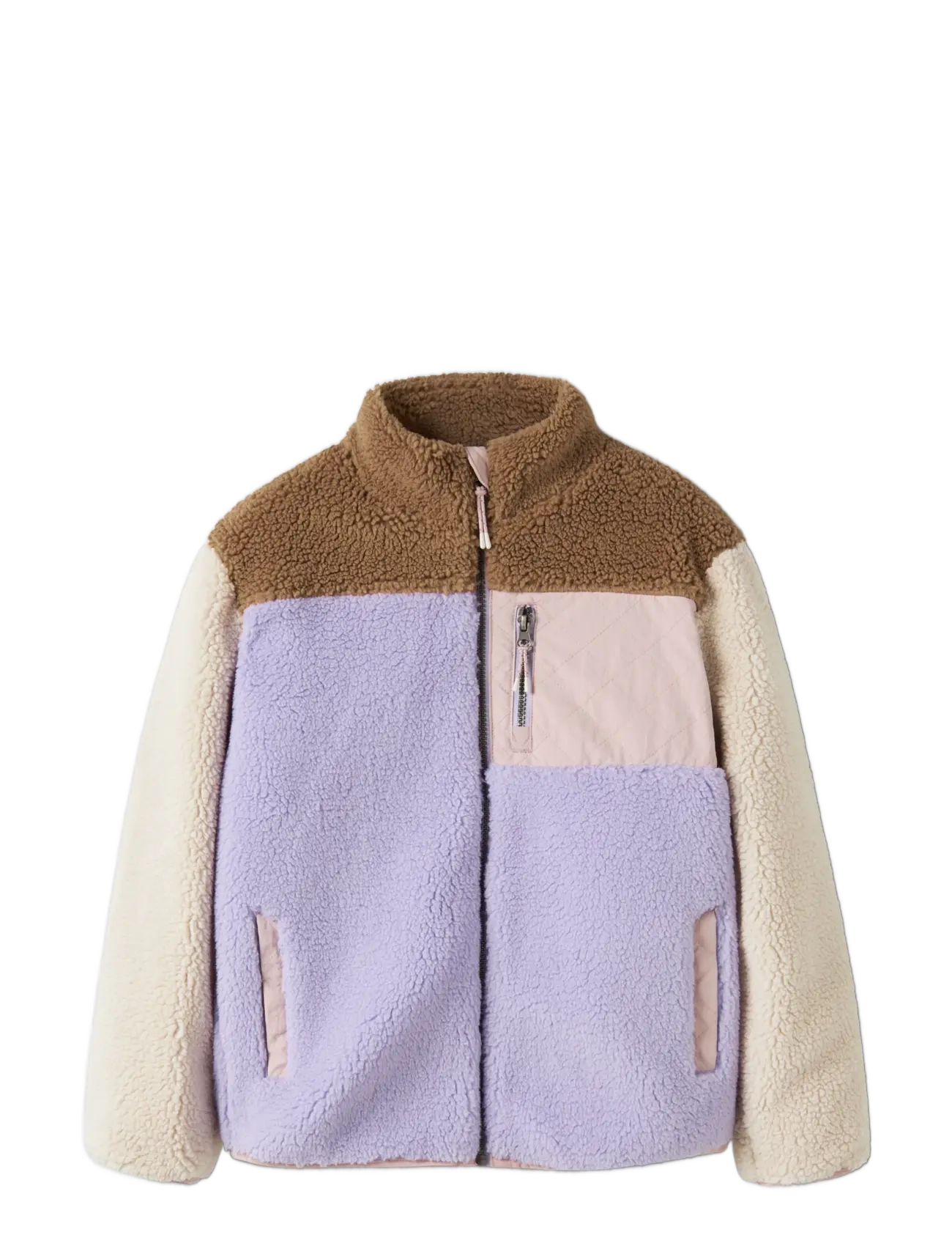 name it - NKFMACEY TEDDY JACKET BLOCK - lavender - 2