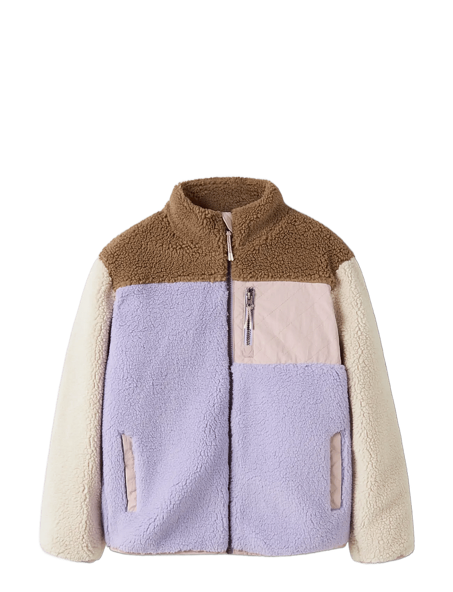 name it - NKFMACEY TEDDY JACKET BLOCK - lavender - 2