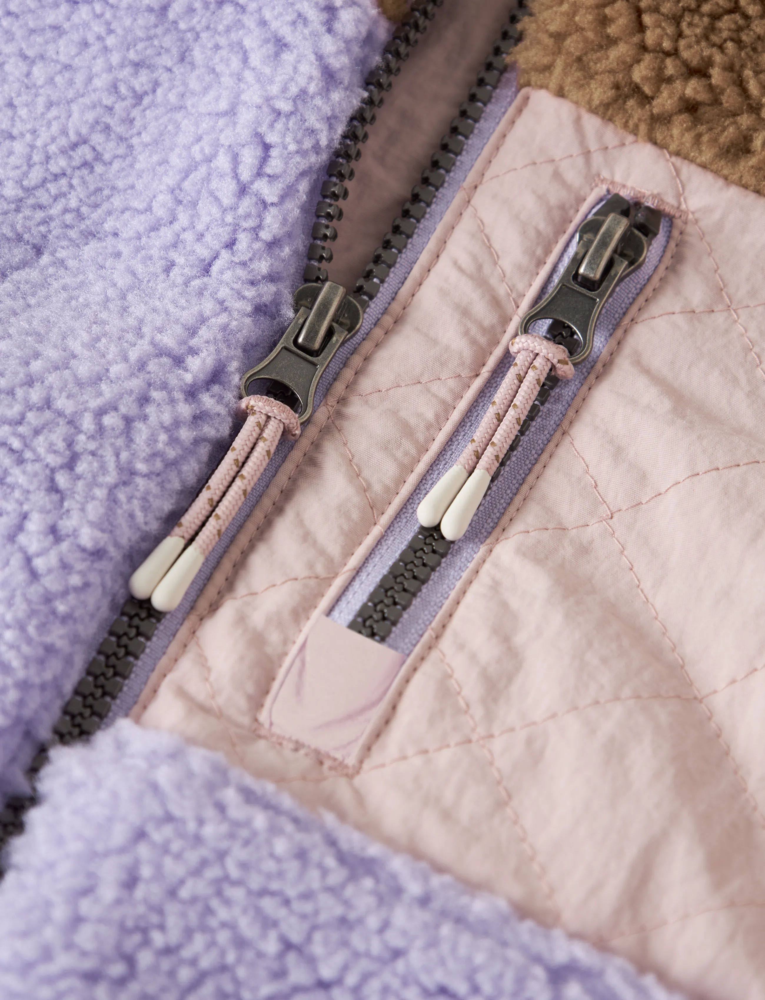 name it - NKFMACEY TEDDY JACKET BLOCK - lavender - 5