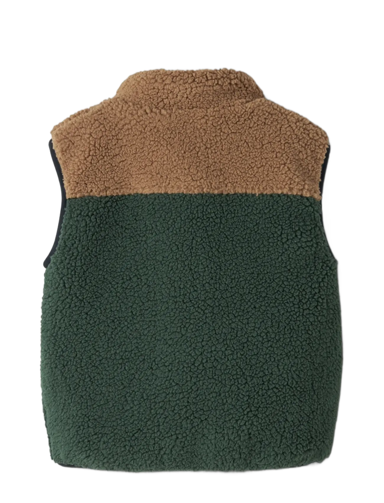 name it - NMMMACEY TEDDY VEST BLOCK - jungle green - 1