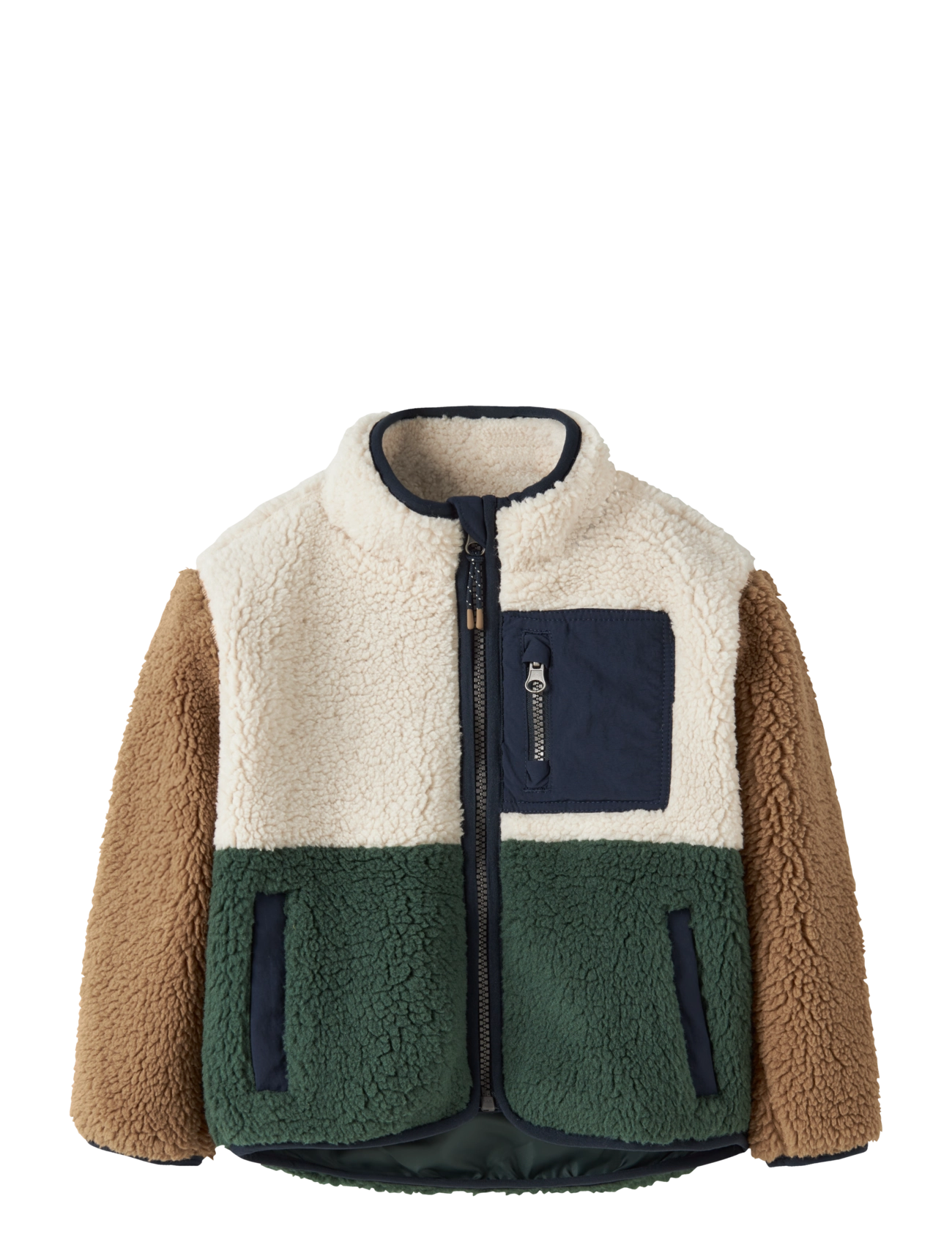 name it NMMMACEY TEDDY JACKET BLOCK NOOS - Fleecejacken - JUNGLE GREEN / green
