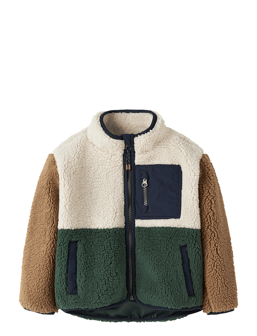 name it - NMMMACEY TEDDY JACKET BLOCK NOOS - jungle green - 0