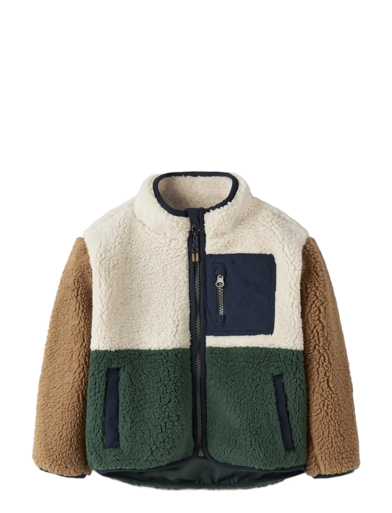 name it - NMMMACEY TEDDY JACKET BLOCK NOOS - jungle green - 2