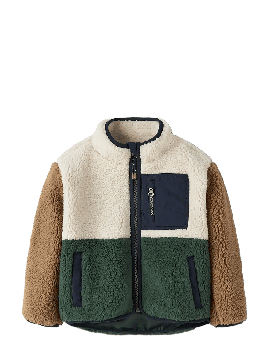 name it - NMMMACEY TEDDY JACKET BLOCK NOOS - jungle green - 2