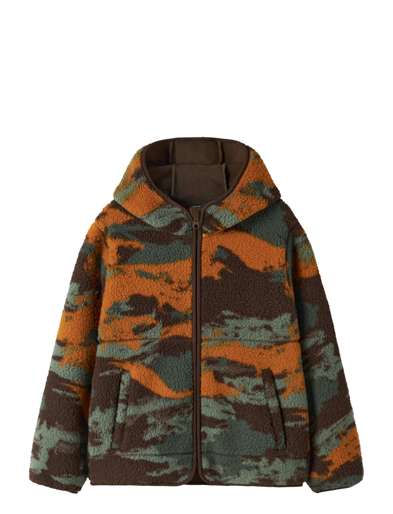 name it NKMMAVI TEDDY JACKET AOP - Fleecejacken - JUNGLE GREEN / khaki/green