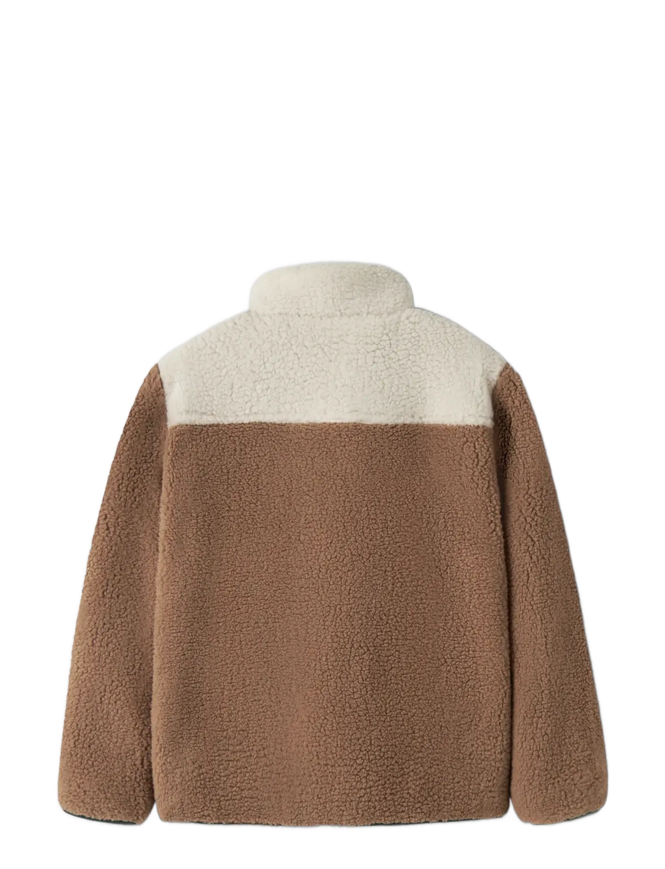 name it - NKMMACEY TEDDY JACKET BLOCK - fleecejakker - toasted coconut - 1