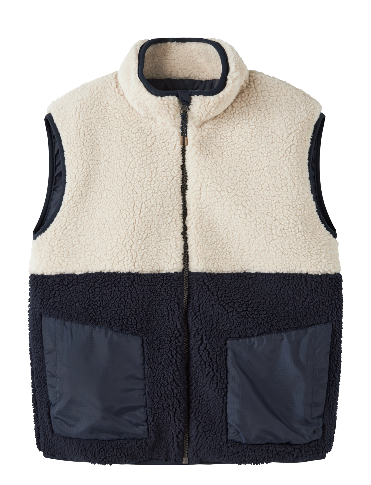 name it NKMMACEY TEDDY VEST BLOCK - Back to school - DARK SAPPHIRE / navy