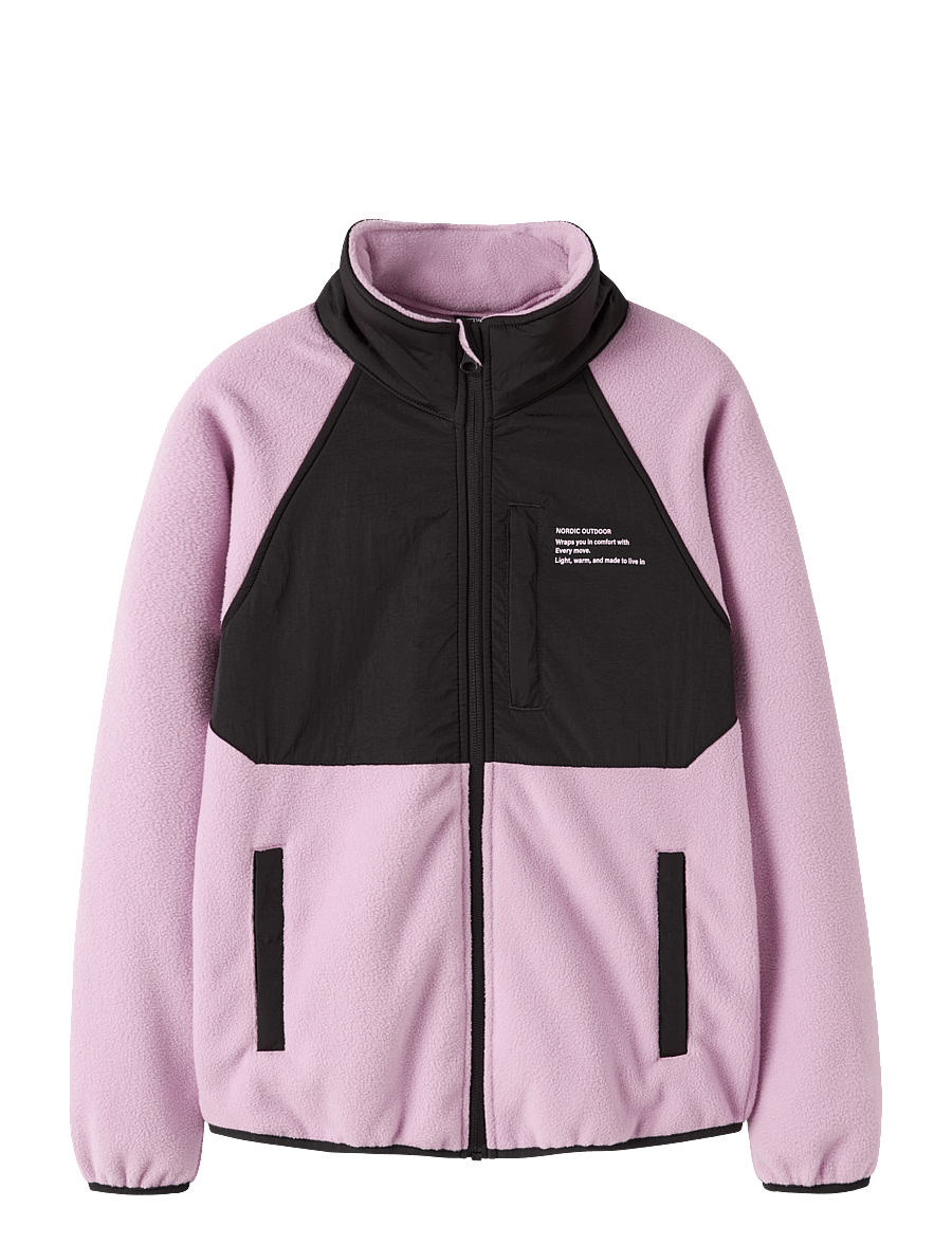 name it - NKNMYLES FLEECE JACKET1 - fleecejakker - phalaenopsis - 0