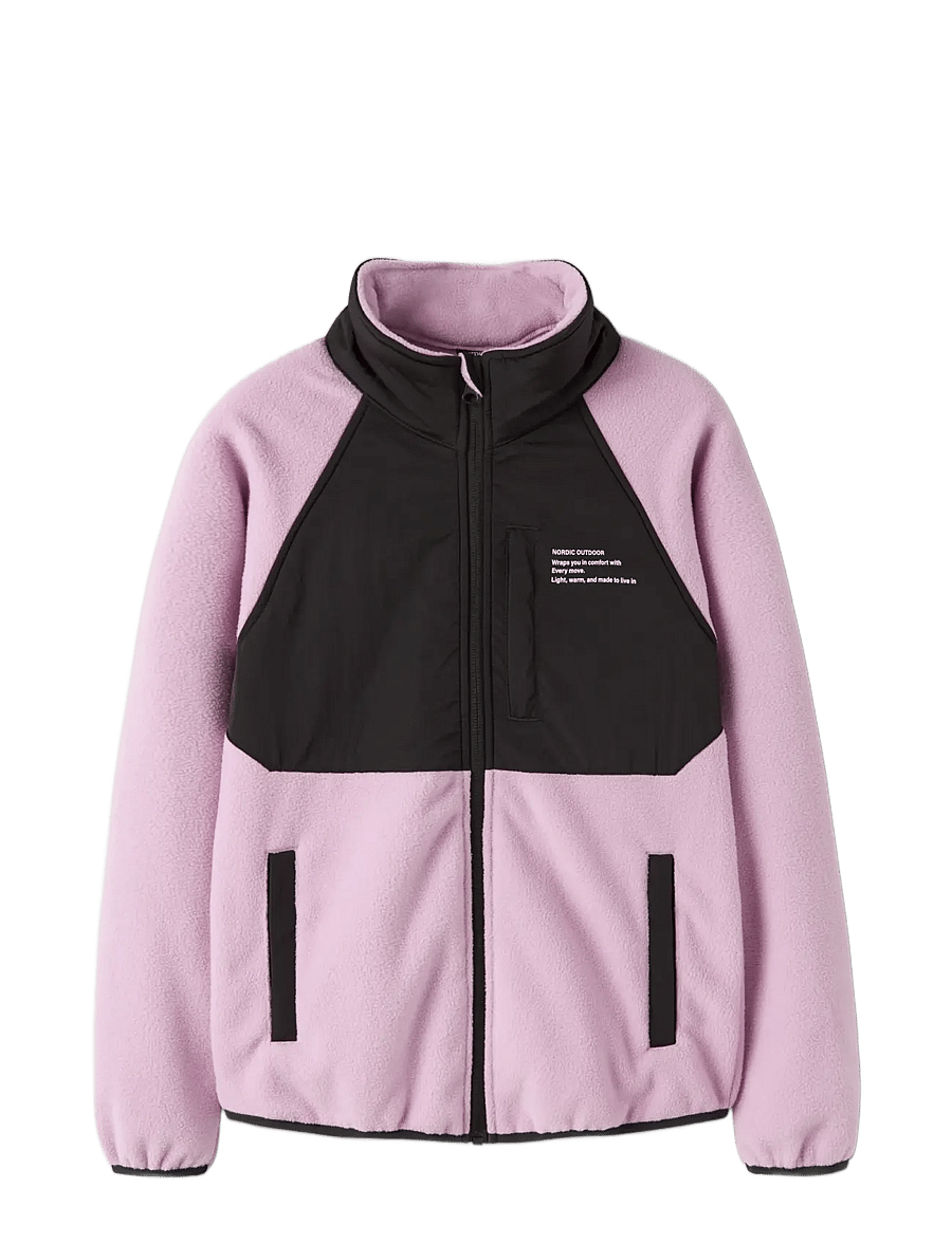 name it - NKNMYLES FLEECE JACKET1 - fleecejakker - phalaenopsis - 2