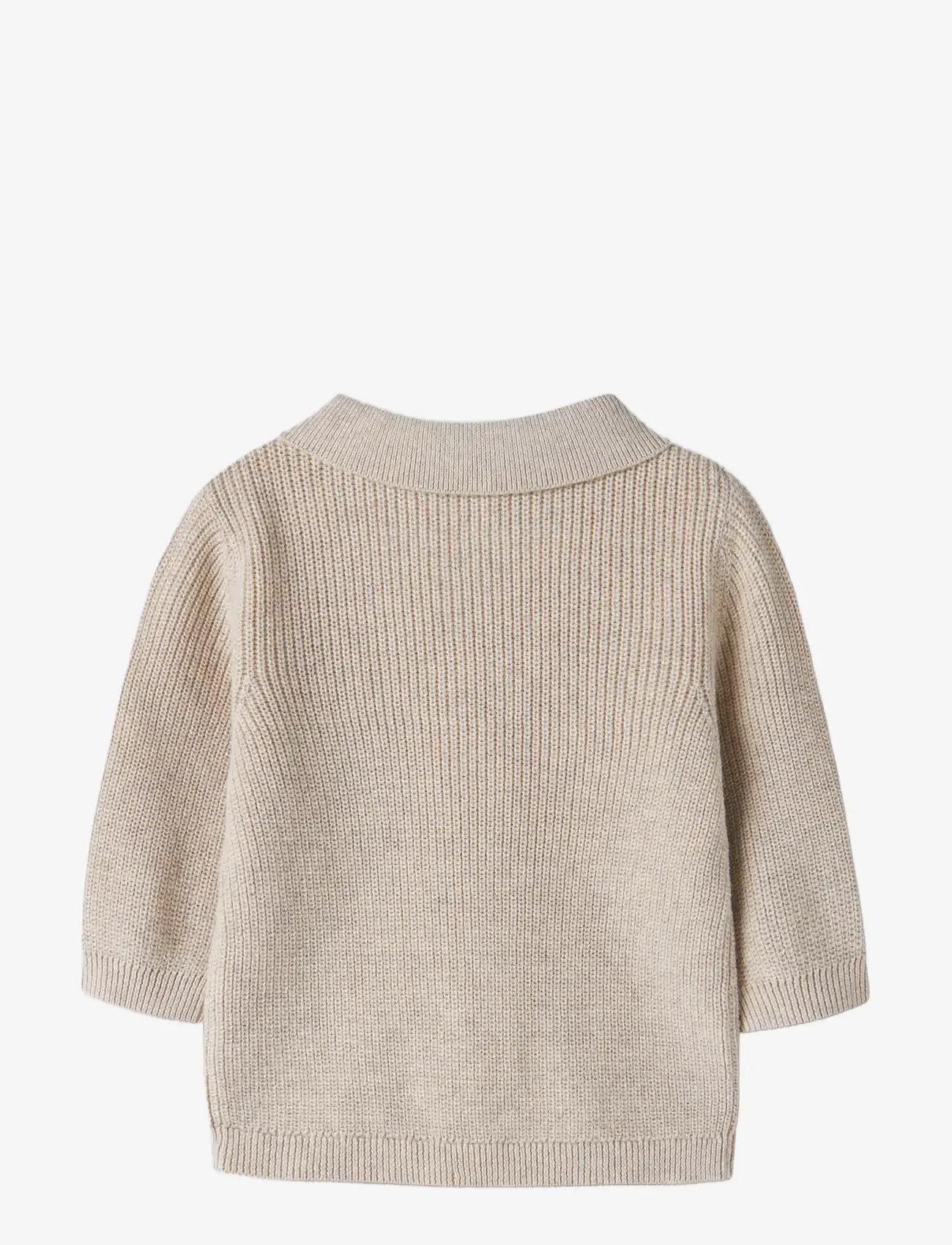 name it - NBMKOLLA LS KNIT POLO - pikkade varrukatega polod - peyote melange - 1