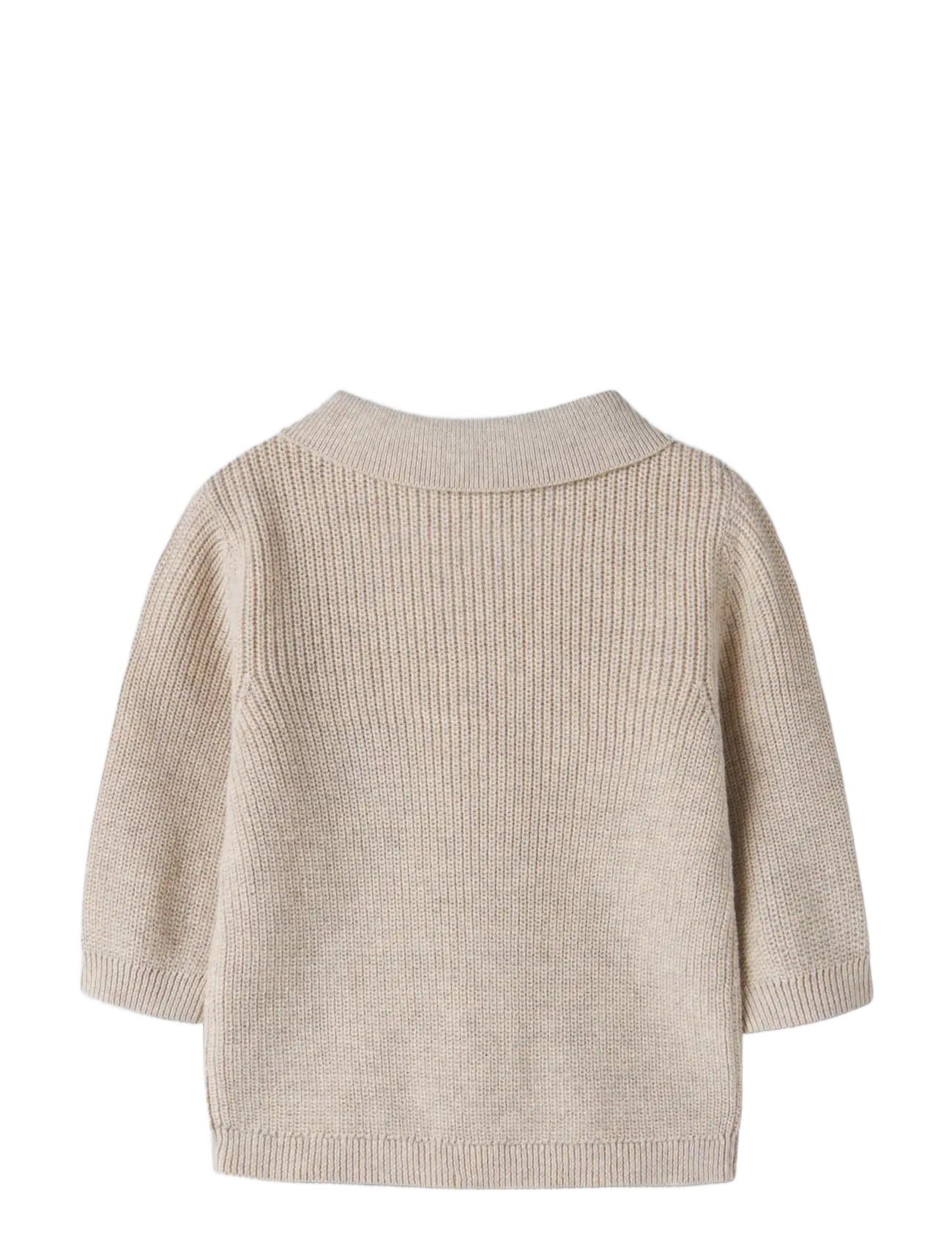 name it - NBMKOLLA LS KNIT POLO - langärmelig poloshirt - peyote melange - 1