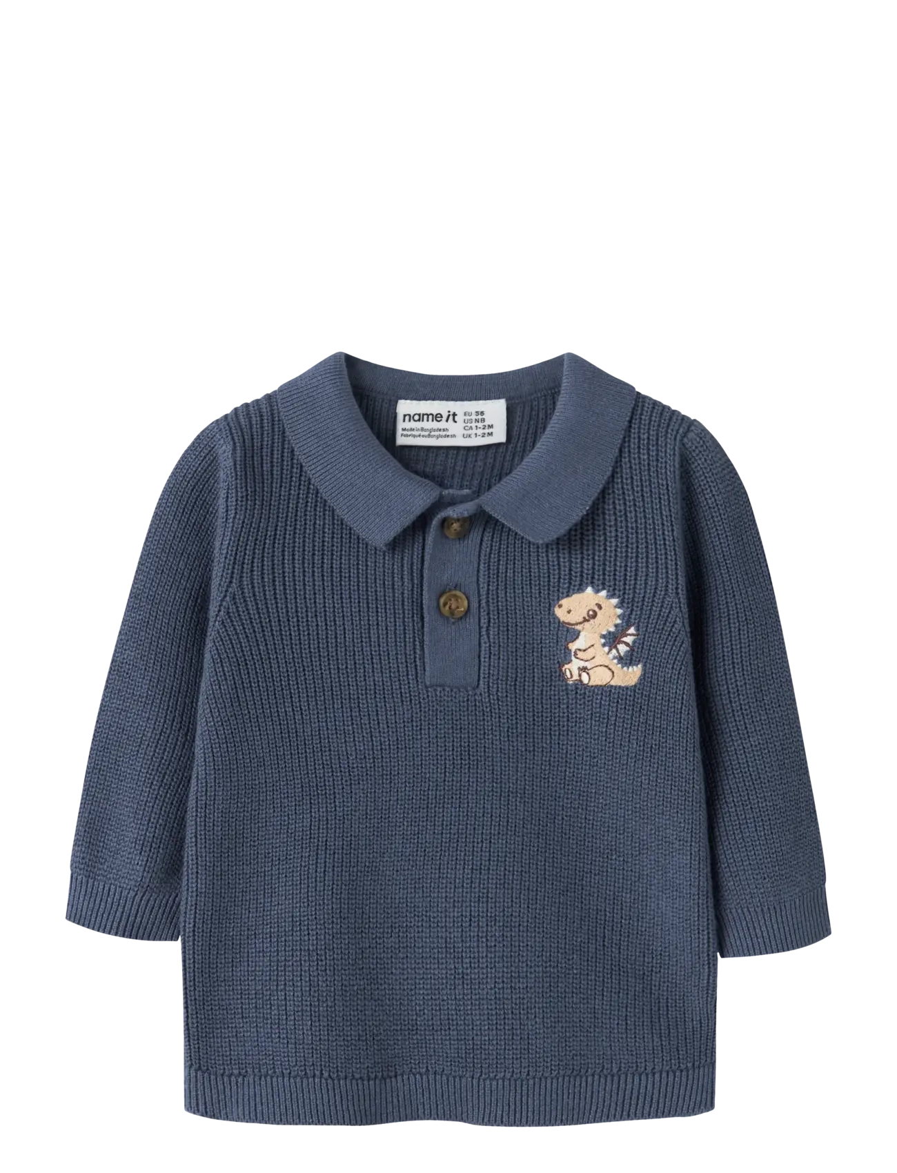 name it NBMKOLLA LS KNIT POLO - Poloshirts - VINTAGE INDIGO / navy