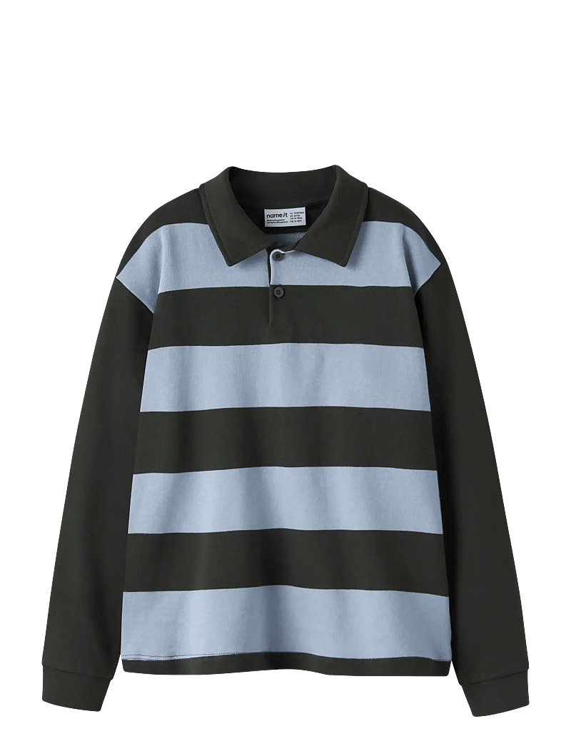 name it - NKMKIST LS NREG SWEAT POLO UNB - sweatshirts - peat - 0