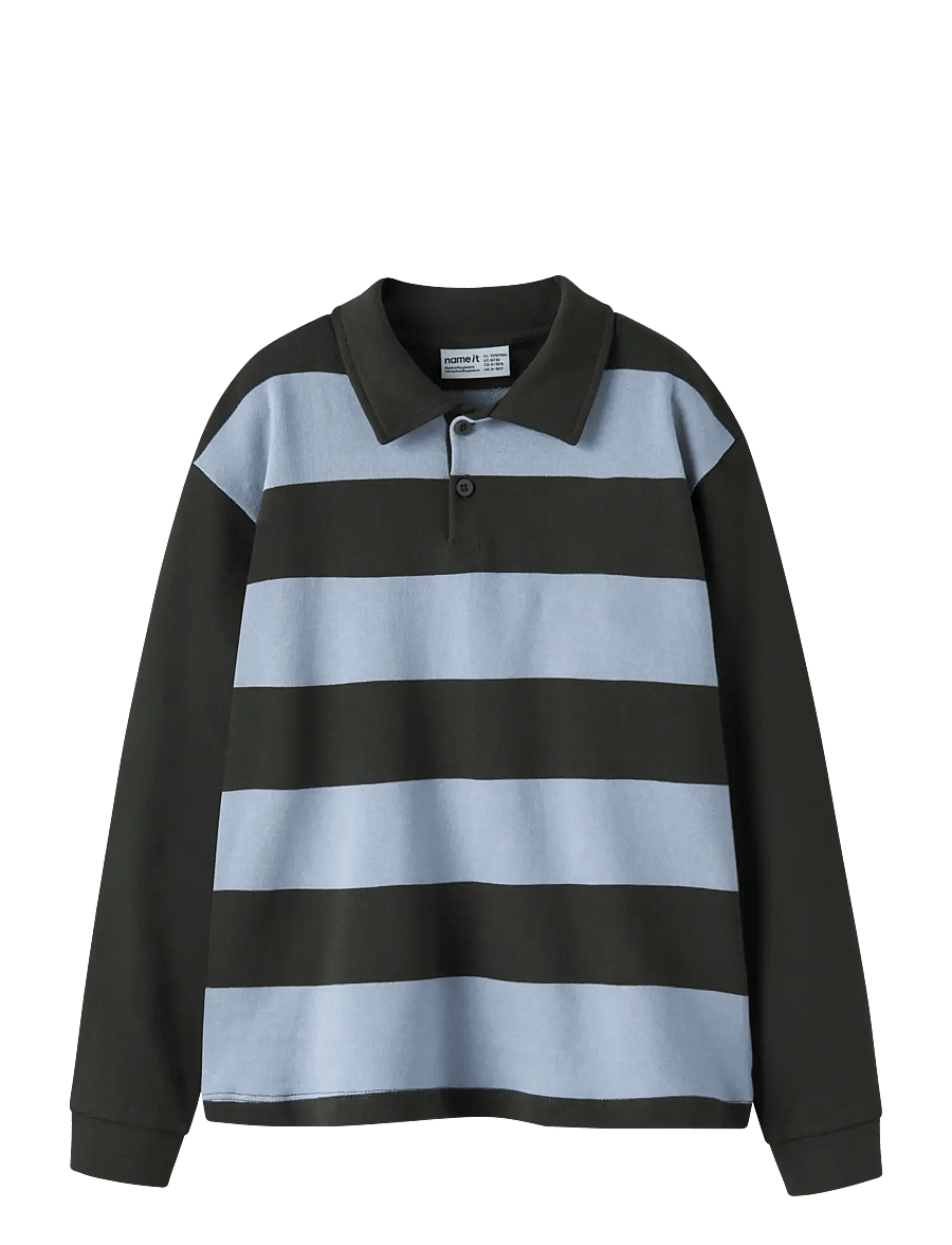name it - NKMKIST LS NREG SWEAT POLO UNB - džemperiai - peat - 0