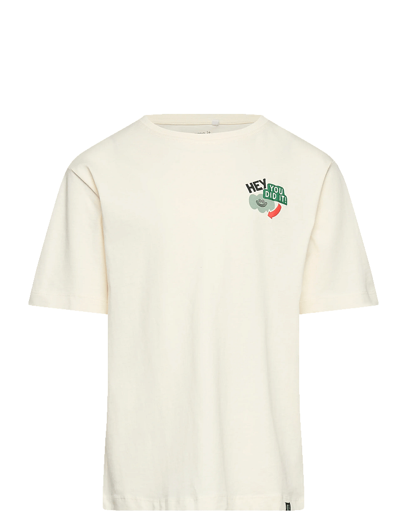 name it - NKMKNASO SS NREG TOP - kortærmede t-shirts - antique white - 0