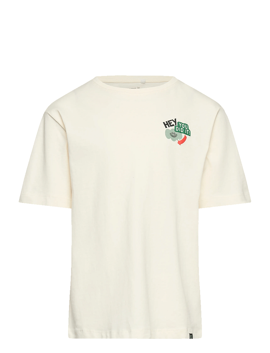 name it - NKMKNASO SS NREG TOP - kurzärmelige - antique white - 0