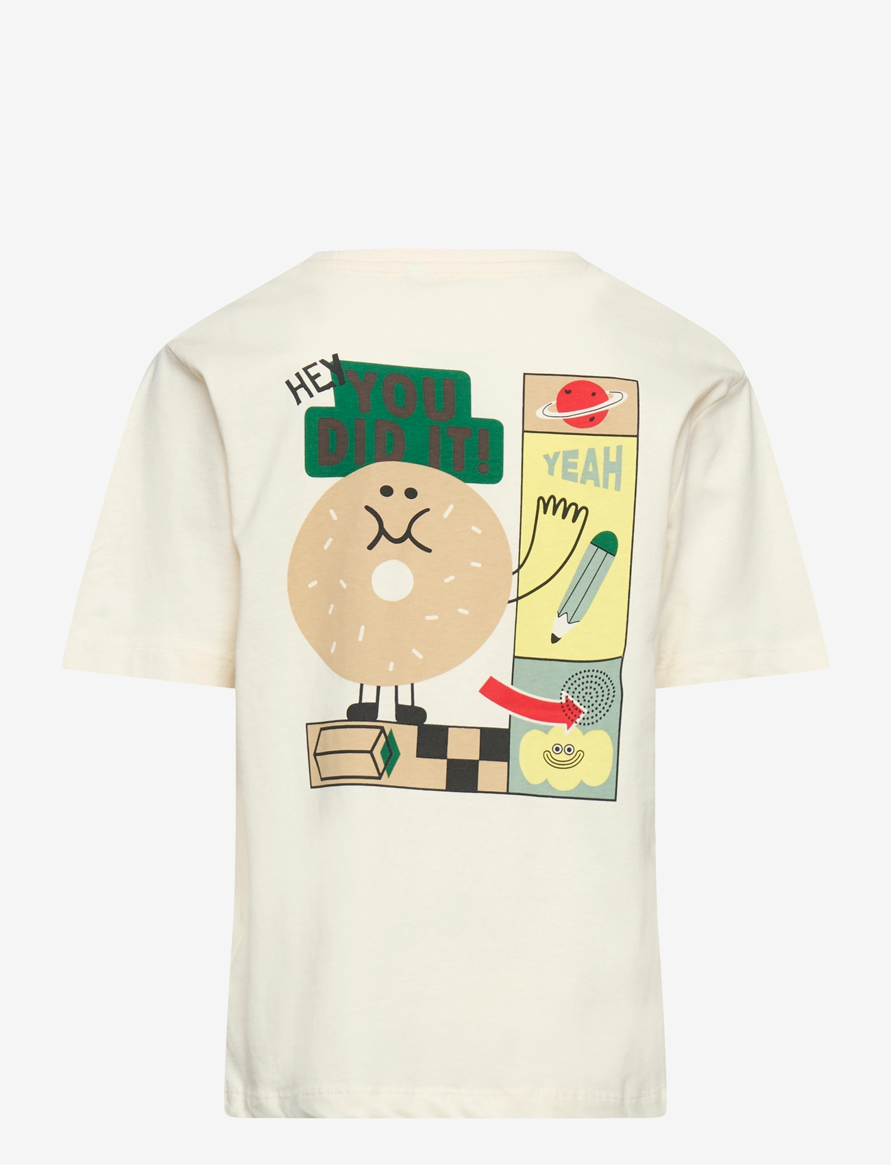 name it - NKMKNASO SS NREG TOP - kortærmede t-shirts - antique white - 1
