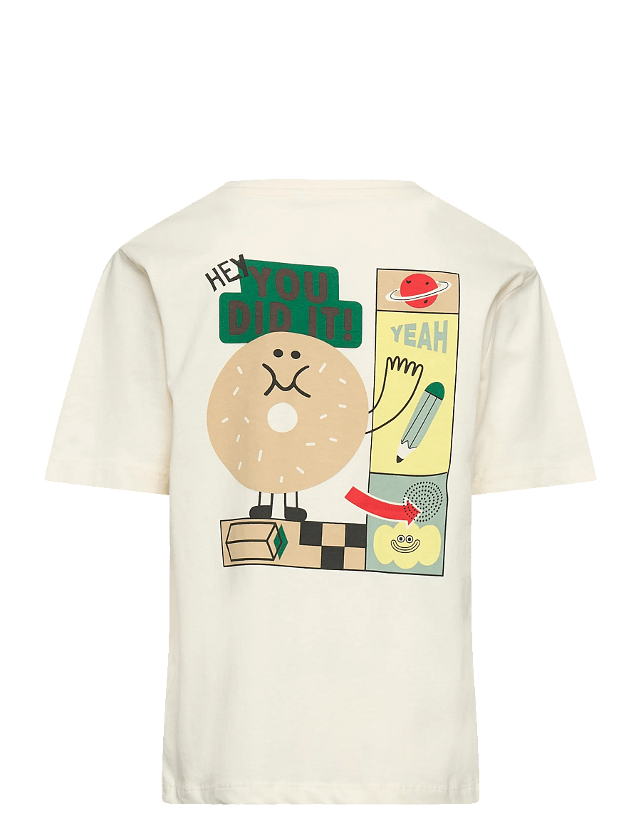 name it - NKMKNASO SS NREG TOP - kurzärmelige - antique white - 1
