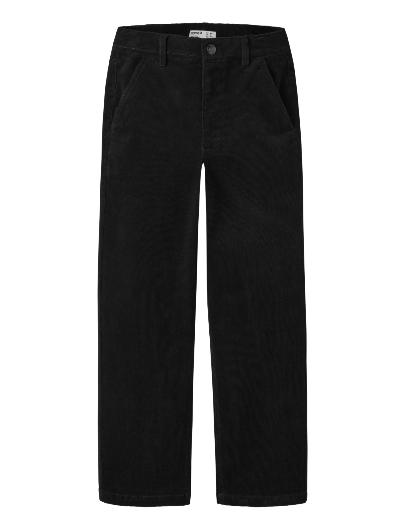 name it Nkmben Skater Cord Pant 2908-Qd, Børn, Skater Fløjlsbukser, Sort, Str: 128