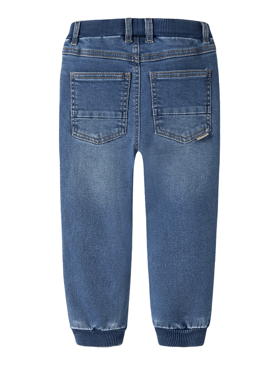 name it - NMMBEN BAGGY R FLEECE JEANS 7509-AN - tapered jeans - medium blue denim - 1