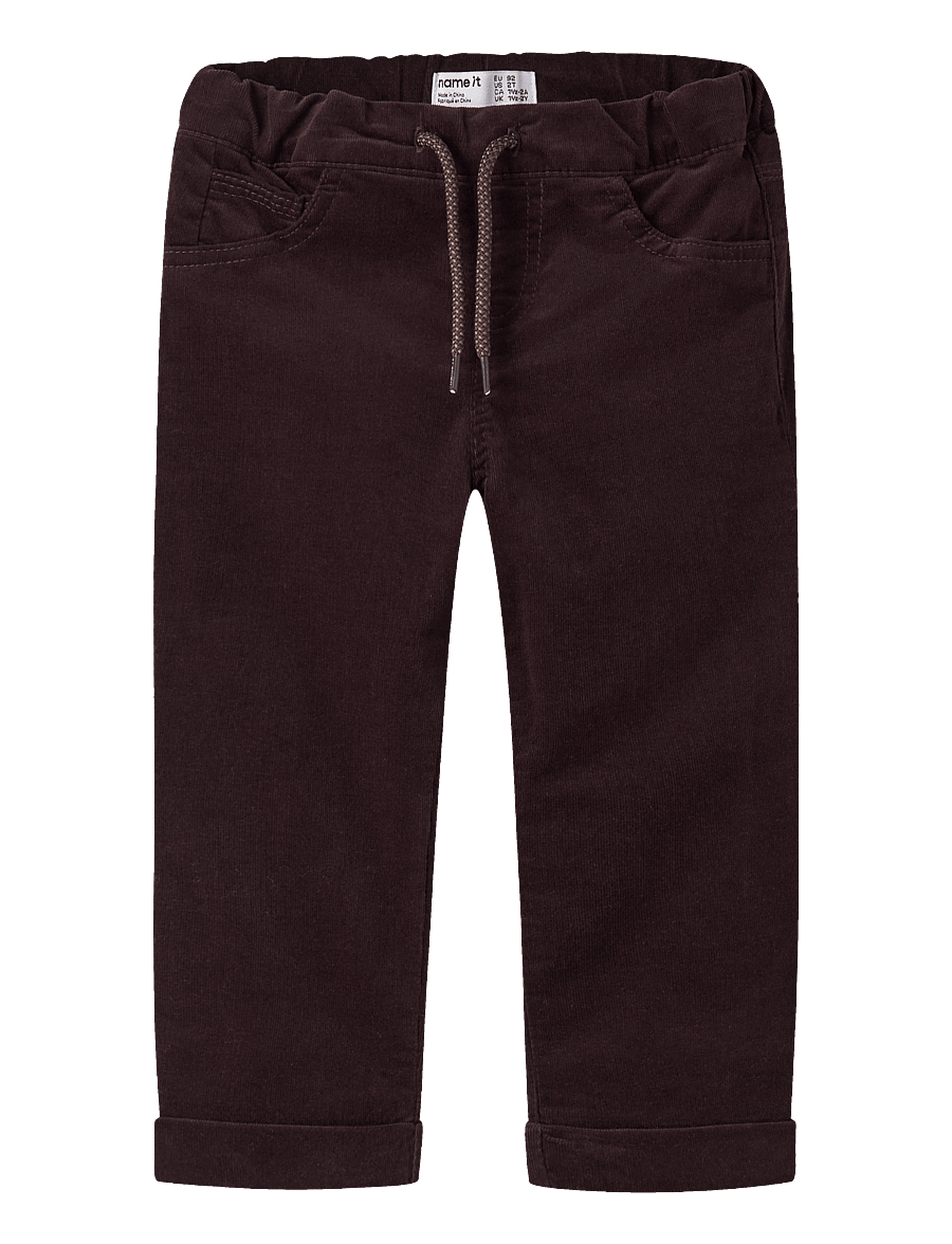 name it - NMMBEN REGULAR CORD WL PANT 4609-YT - babyhosen - chocolate plum - 0