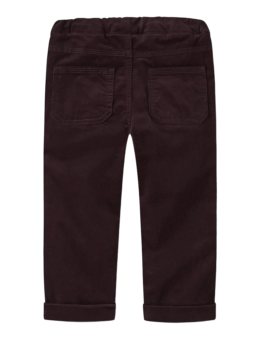 name it - NMMBEN REGULAR CORD WL PANT 4609-YT - babyhosen - chocolate plum - 1