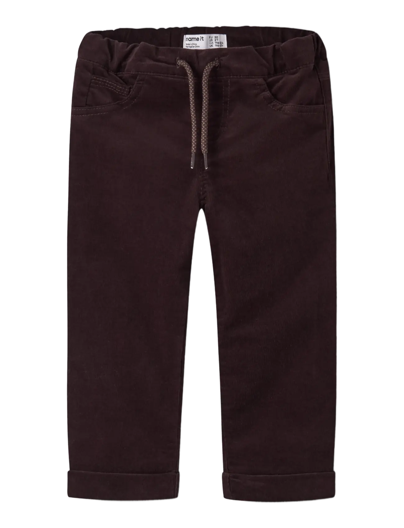 name it - NMMBEN REGULAR CORD WL PANT 4609-YT - babyhosen - chocolate plum - 2