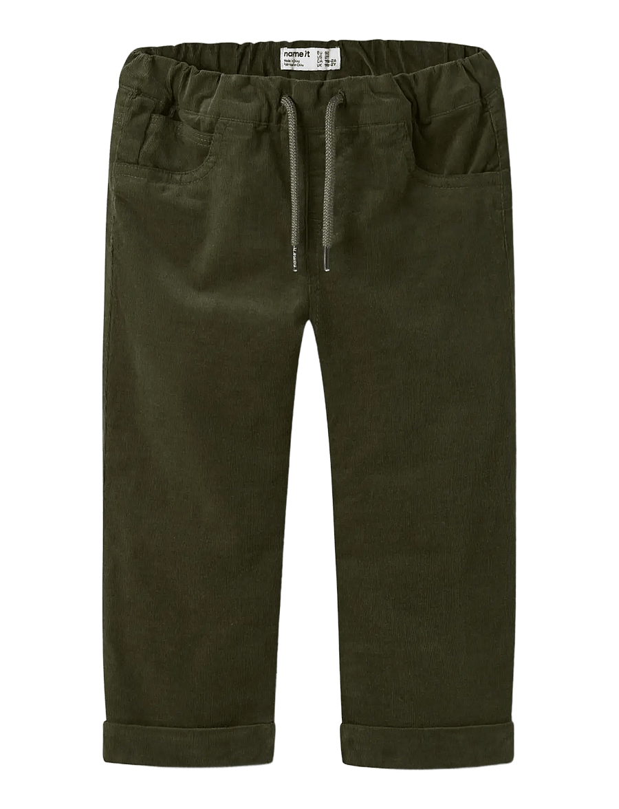 name it - NMMBEN REGULAR CORD WL PANT 4609-YT - olive night - 2