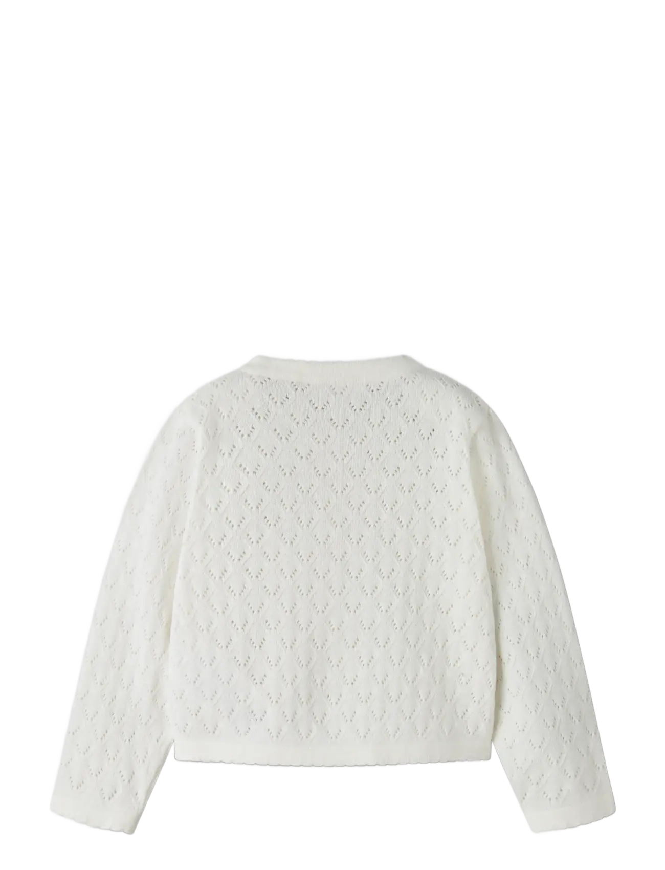 name it - NMFDESINA LS SHORT KNIT CARD - cardigans - cloud dancer - 1