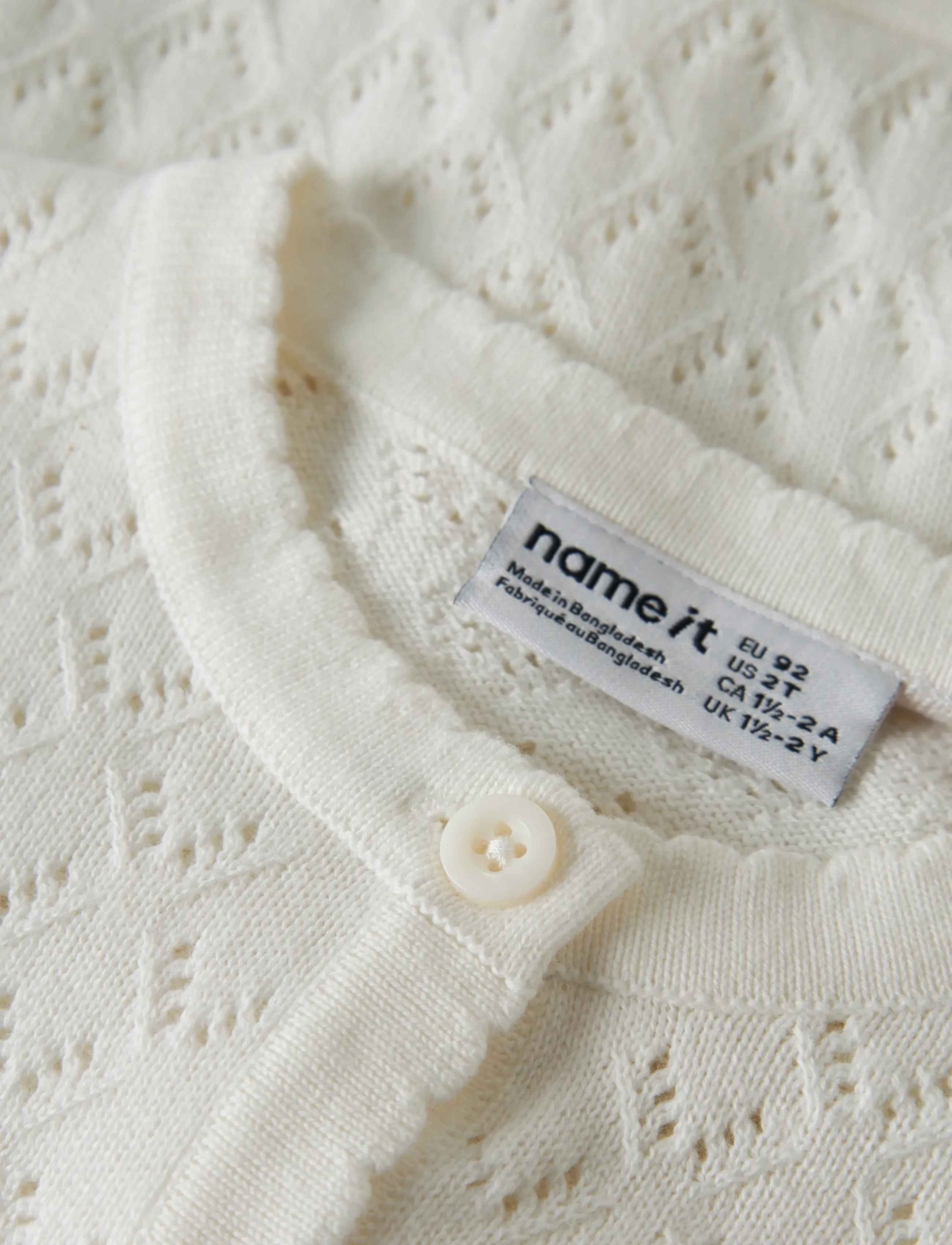 name it - NMFDESINA LS SHORT KNIT CARD - cardigans - cloud dancer - 2