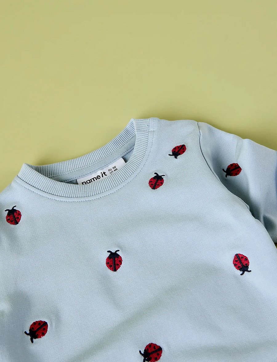 name it - NBFKAROLLE LS SWEAT UNB - collegepaidat - subdued blue - 2