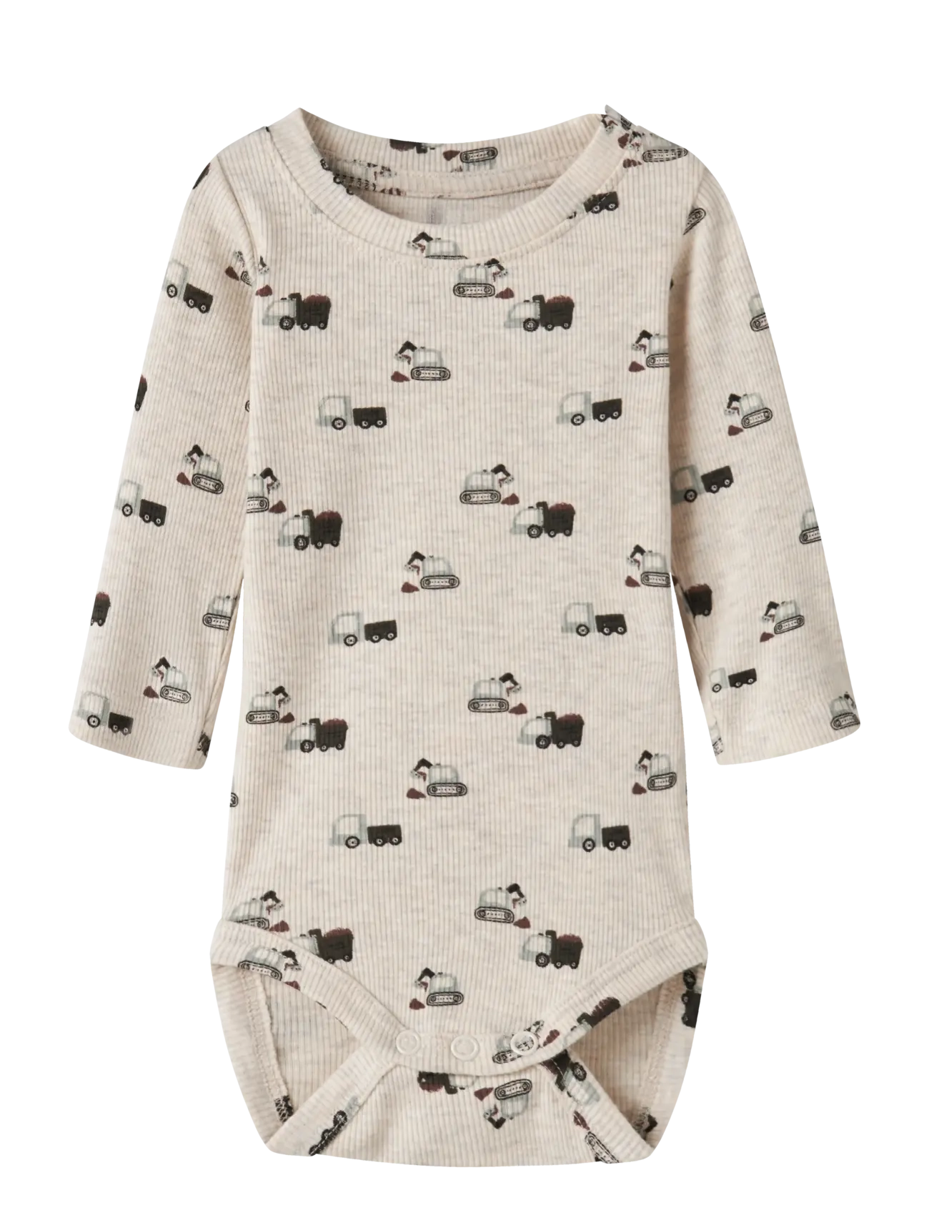 name it Nbmkontor Ls Body, Børn, Langærmet Mønstret Body, Beige, Str: 74