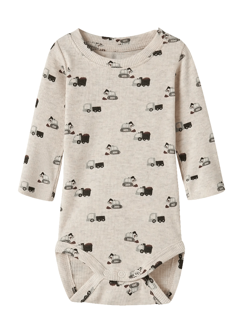name it - NBMKONTOR LS BODY - langærmede heldragter - peyote melange - 0