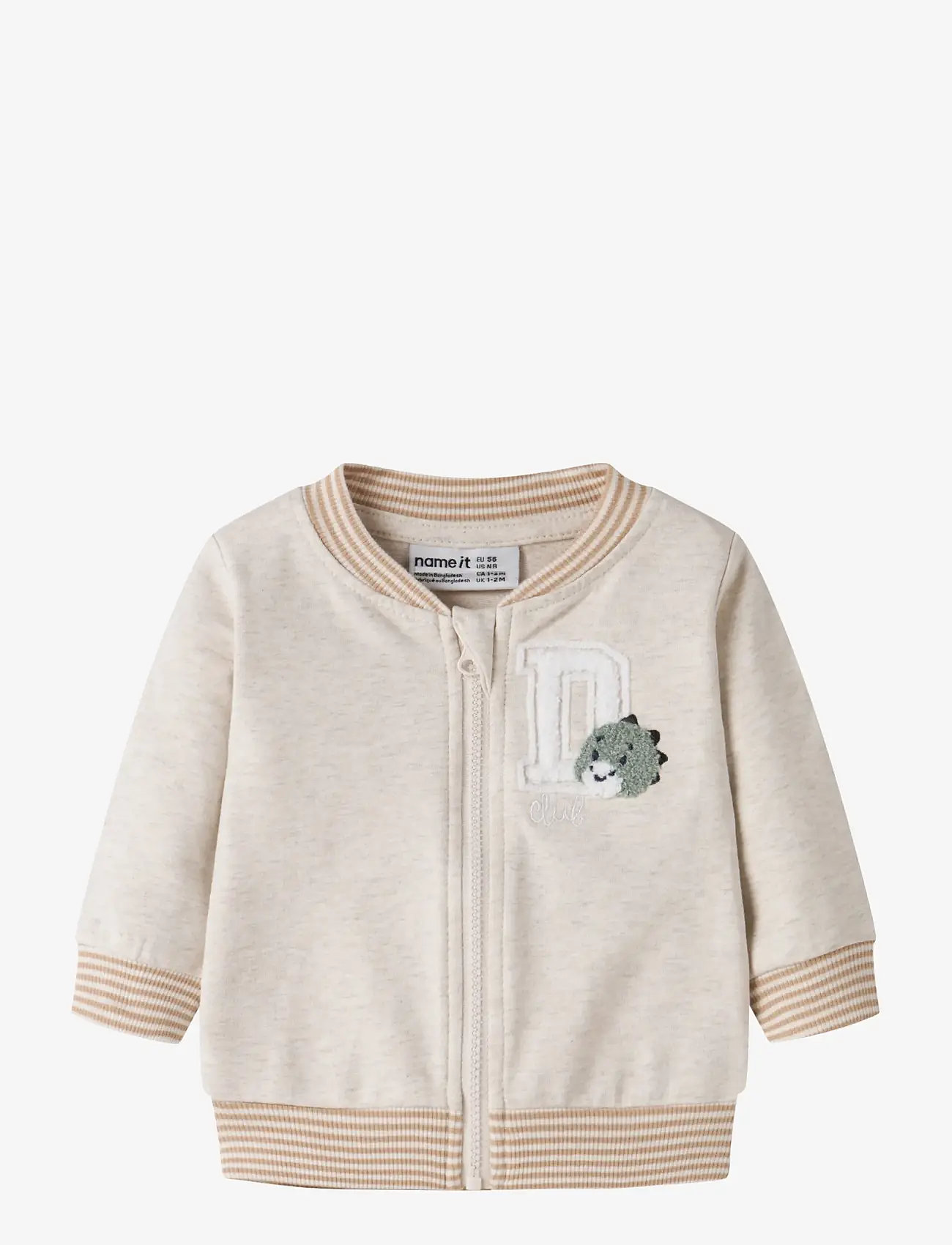 name it - NBMKOPPE LS SWEAT CARD UNB - lendurijakid - peyote melange - 0