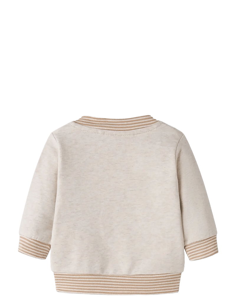 name it - NBMKOPPE LS SWEAT CARD UNB - lendurijakid - peyote melange - 1