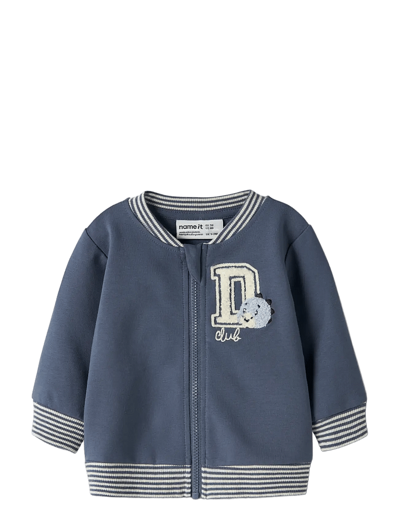 name it - NBMKOPPE LS SWEAT CARD UNB - bomberjacken - vintage indigo - 2
