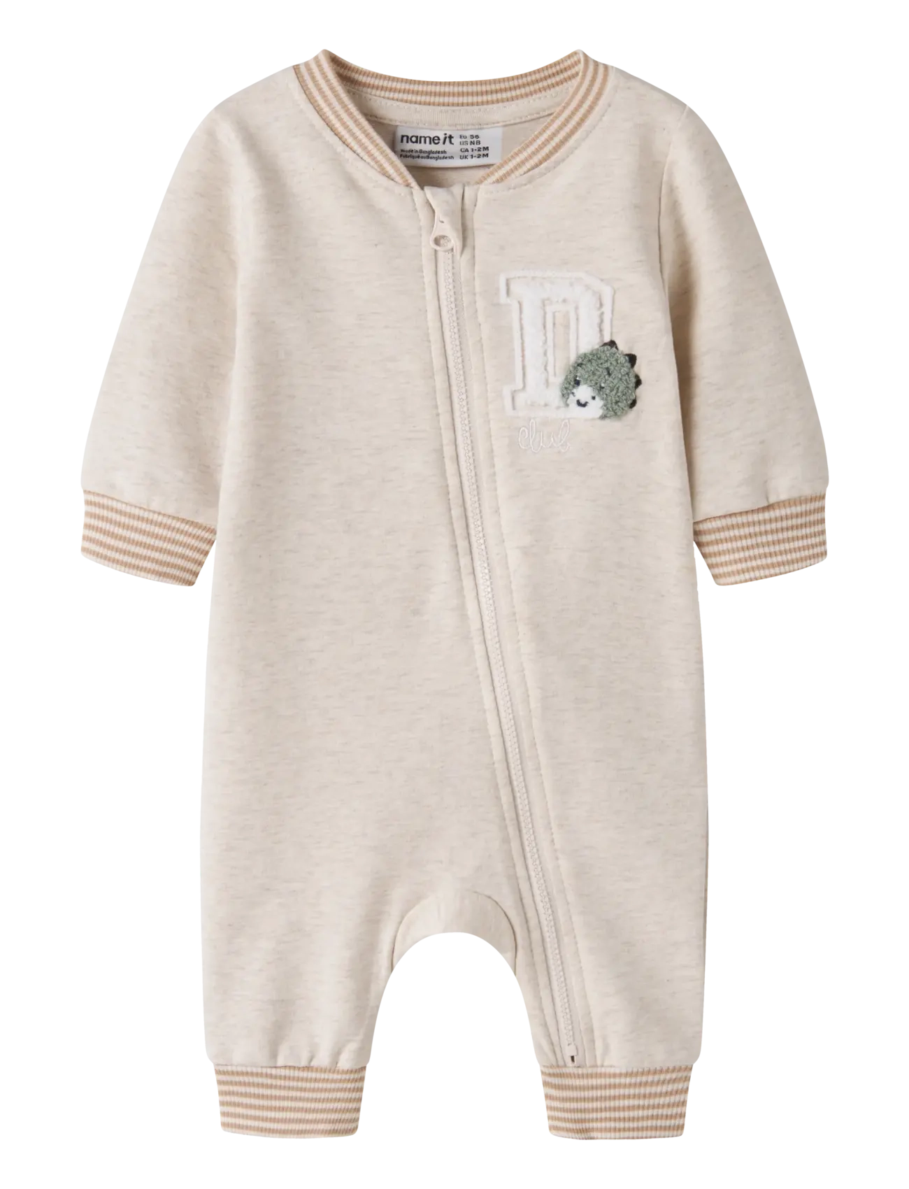 name it Nbmkoppe Ls Sweat Suit Unb, 68, Beige > Jumpsuits, Børn