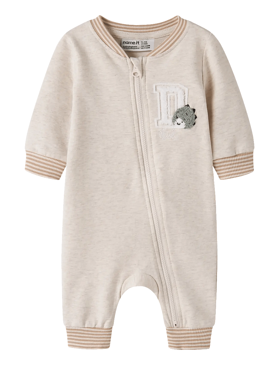 name it - NBMKOPPE LS SWEAT SUIT UNB - jumpsuits - peyote melange - 0